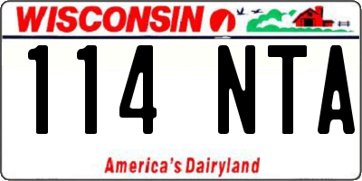 WI license plate 114NTA
