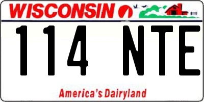 WI license plate 114NTE