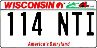 WI license plate 114NTI