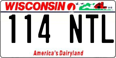 WI license plate 114NTL