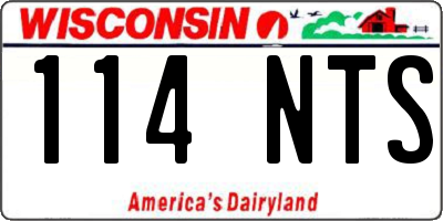 WI license plate 114NTS