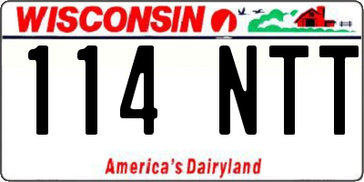 WI license plate 114NTT