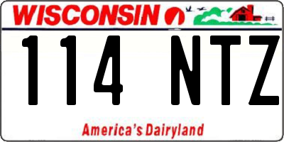 WI license plate 114NTZ