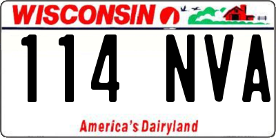 WI license plate 114NVA