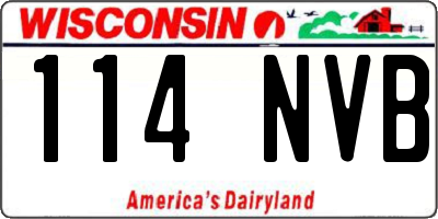 WI license plate 114NVB