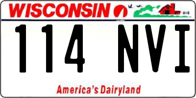 WI license plate 114NVI
