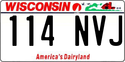 WI license plate 114NVJ