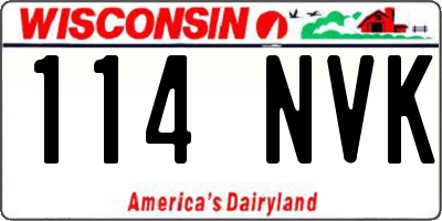 WI license plate 114NVK