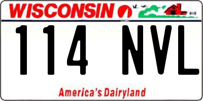 WI license plate 114NVL