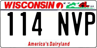 WI license plate 114NVP