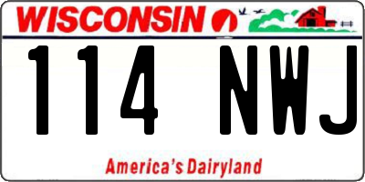 WI license plate 114NWJ