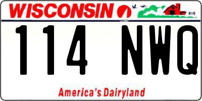 WI license plate 114NWQ