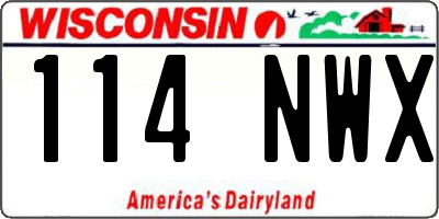 WI license plate 114NWX