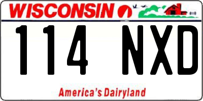 WI license plate 114NXD