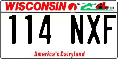 WI license plate 114NXF