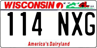 WI license plate 114NXG