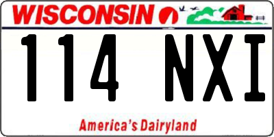 WI license plate 114NXI