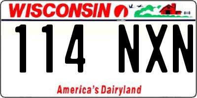 WI license plate 114NXN