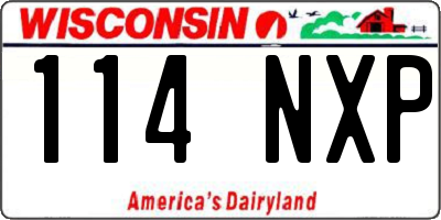 WI license plate 114NXP