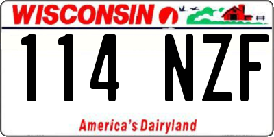 WI license plate 114NZF