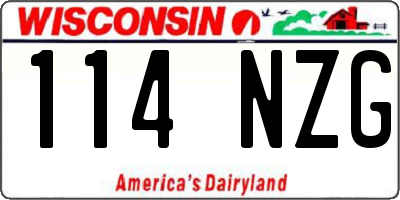 WI license plate 114NZG