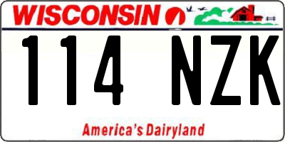 WI license plate 114NZK