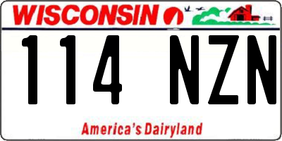 WI license plate 114NZN