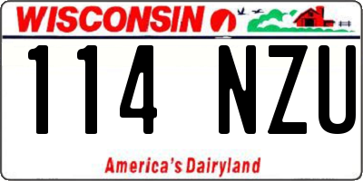 WI license plate 114NZU