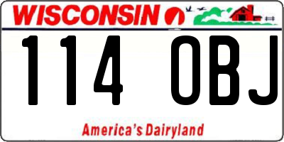 WI license plate 114OBJ