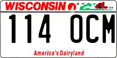 WI license plate 114OCM