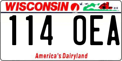 WI license plate 114OEA