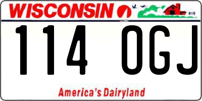 WI license plate 114OGJ