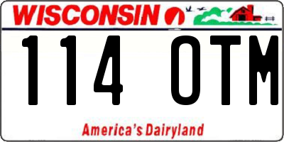 WI license plate 114OTM