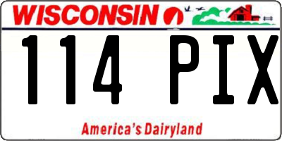 WI license plate 114PIX