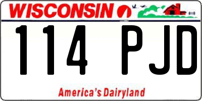 WI license plate 114PJD