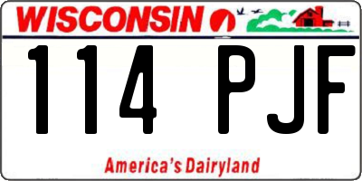 WI license plate 114PJF
