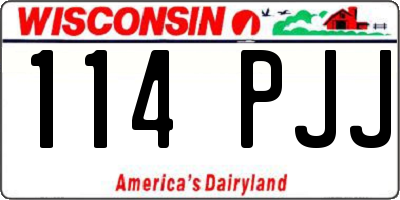 WI license plate 114PJJ