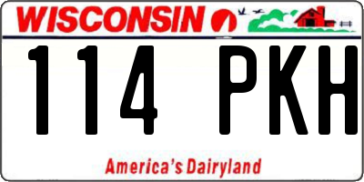 WI license plate 114PKH