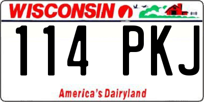 WI license plate 114PKJ