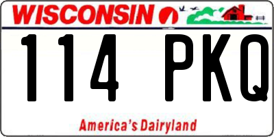 WI license plate 114PKQ