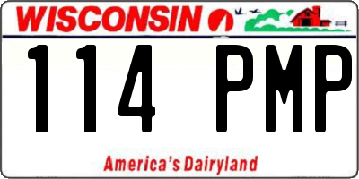 WI license plate 114PMP