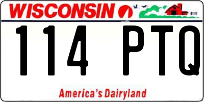 WI license plate 114PTQ