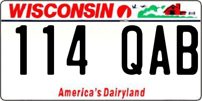 WI license plate 114QAB