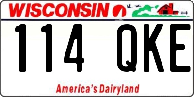 WI license plate 114QKE