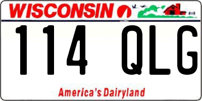 WI license plate 114QLG