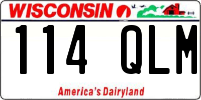 WI license plate 114QLM