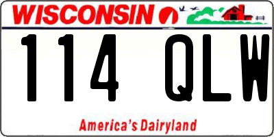 WI license plate 114QLW