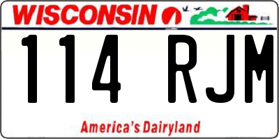 WI license plate 114RJM