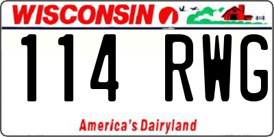 WI license plate 114RWG