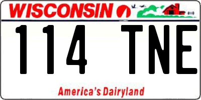 WI license plate 114TNE